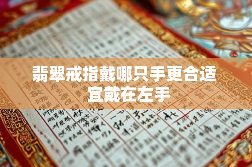 翡翠戒指戴哪只手更合适  宜戴在左手