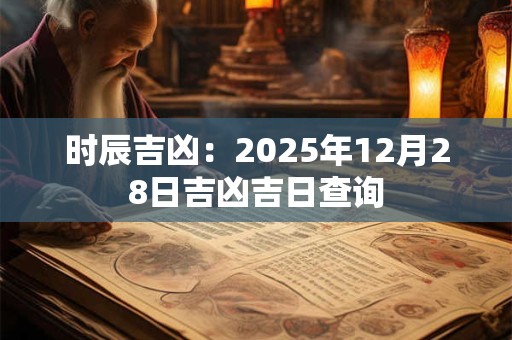 时辰吉凶：2025年12月28日吉凶吉日查询