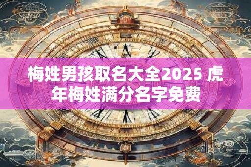 梅姓男孩取名大全2025 虎年梅姓满分名字免费