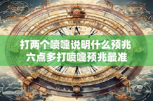 打两个喷嚏说明什么预兆 六点多打喷嚏预兆最准