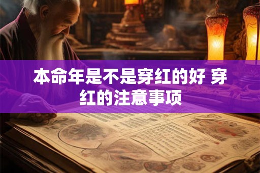 本命年是不是穿红的好 穿红的注意事项