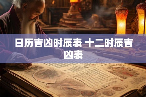 日历吉凶时辰表 十二时辰吉凶表