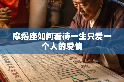 摩羯座如何看待一生只爱一个人的爱情