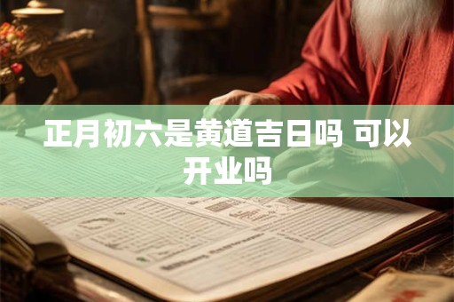 正月初六是黄道吉日吗 可以开业吗