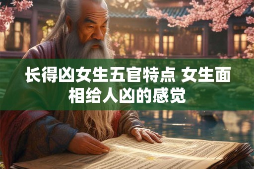 长得凶女生五官特点 女生面相给人凶的感觉