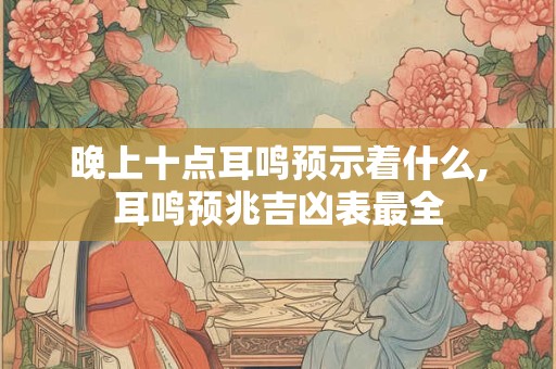 晚上十点耳鸣预示着什么,耳鸣预兆吉凶表最全