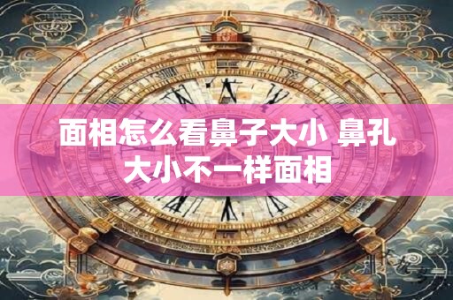面相怎么看鼻子大小 鼻孔大小不一样面相