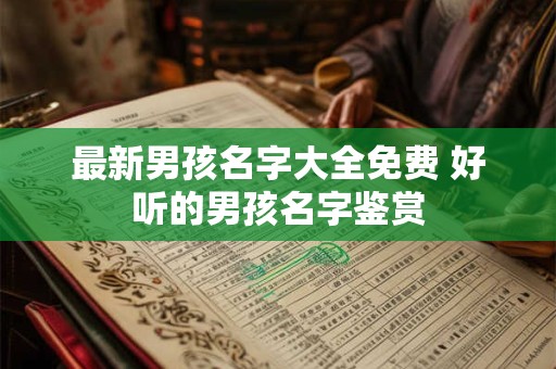 最新男孩名字大全免费 好听的男孩名字鉴赏
