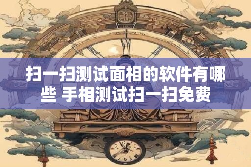 扫一扫测试面相的软件有哪些 手相测试扫一扫免费