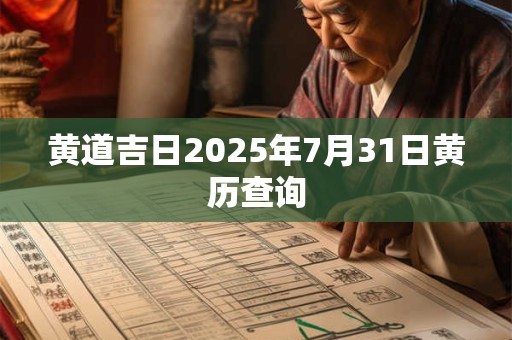 黄道吉日2025年7月31日黄历查询