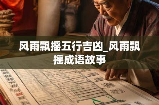 风雨飘摇五行吉凶_风雨飘摇成语故事