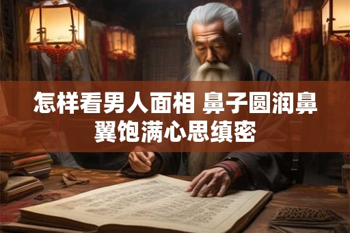 怎样看男人面相 鼻子圆润鼻翼饱满心思缜密