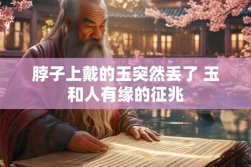 脖子上戴的玉突然丢了 玉和人有缘的征兆