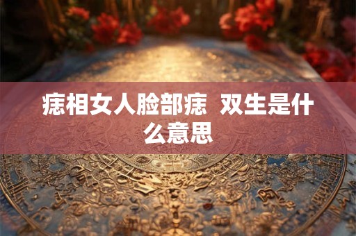 痣相女人脸部痣  双生是什么意思