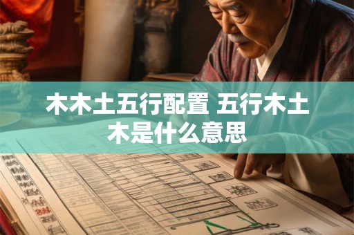 木木土五行配置 五行木土木是什么意思