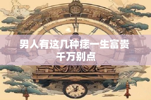 男人有这几种痣一生富贵 千万别点