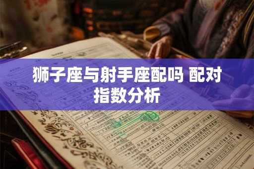 狮子座与射手座配吗 配对指数分析