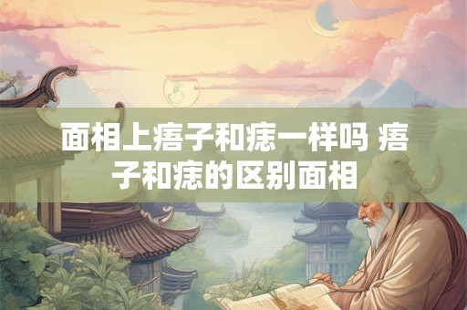 面相上痦子和痣一样吗 痦子和痣的区别面相