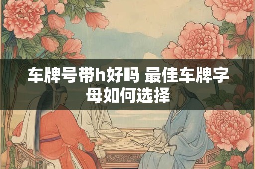 车牌号带h好吗 最佳车牌字母如何选择