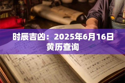时辰吉凶：2025年6月16日黄历查询