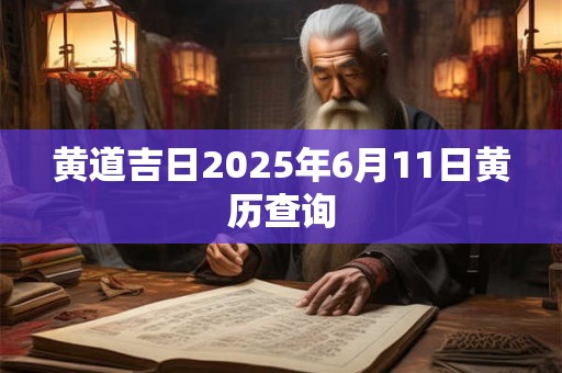 黄道吉日2025年6月11日黄历查询
