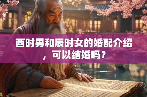 酉时男和辰时女的婚配介绍，可以结婚吗？