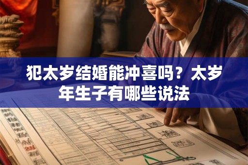 犯太岁结婚能冲喜吗？太岁年生子有哪些说法