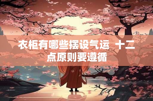 衣柜有哪些摆设气运  十二点原则要遵循