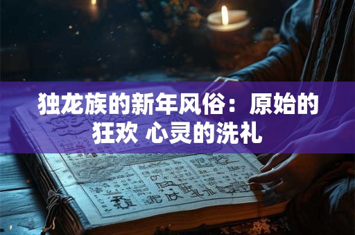 独龙族的新年风俗：原始的狂欢 心灵的洗礼