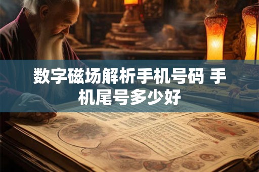 数字磁场解析手机号码 手机尾号多少好