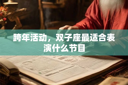 跨年活动，双子座最适合表演什么节目