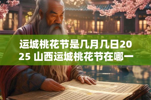 运城桃花节是几月几日2025 山西运城桃花节在哪一天