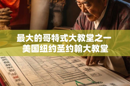 最大的哥特式大教堂之一 美国纽约圣约翰大教堂
