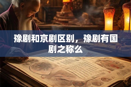 豫剧和京剧区别，豫剧有国剧之称么
