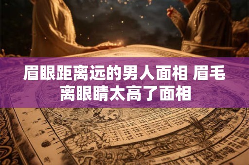 眉眼距离远的男人面相 眉毛离眼睛太高了面相