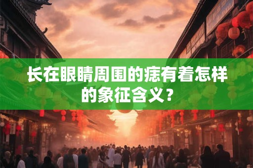 长在眼睛周围的痣有着怎样的象征含义？