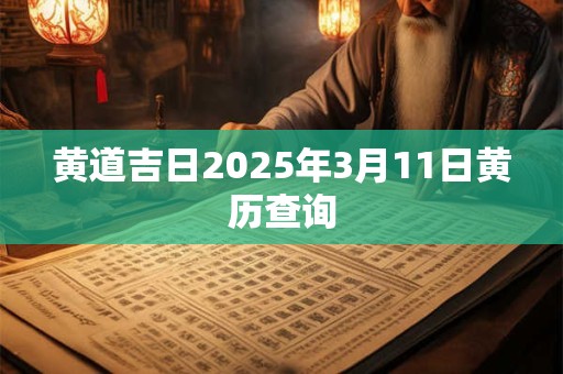 黄道吉日2025年3月11日黄历查询