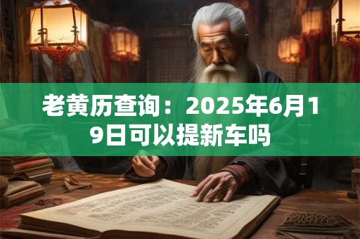 老黄历查询：2025年6月19日可以提新车吗