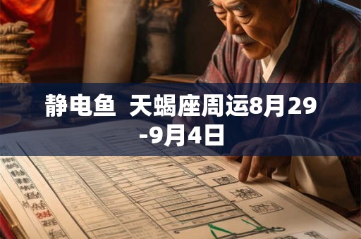 静电鱼  天蝎座周运8月29-9月4日