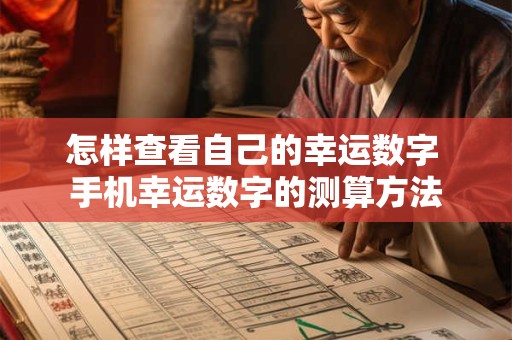 怎样查看自己的幸运数字 手机幸运数字的测算方法