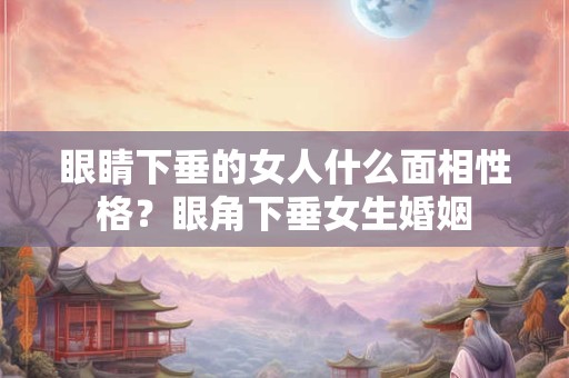 眼睛下垂的女人什么面相性格？眼角下垂女生婚姻