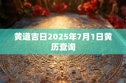 黄道吉日2025年7月1日黄历查询