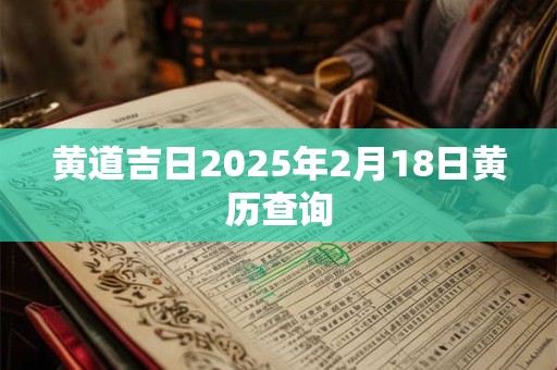 黄道吉日2025年2月18日黄历查询