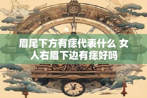 眉尾下方有痣代表什么 女人右眉下边有痣好吗