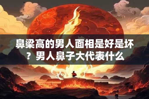 鼻梁高的男人面相是好是坏？男人鼻子大代表什么