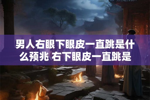 男人右眼下眼皮一直跳是什么预兆 右下眼皮一直跳是吉是凶