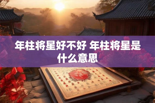 年柱将星好不好 年柱将星是什么意思