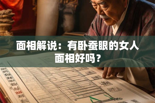 面相解说：有卧蚕眼的女人面相好吗？