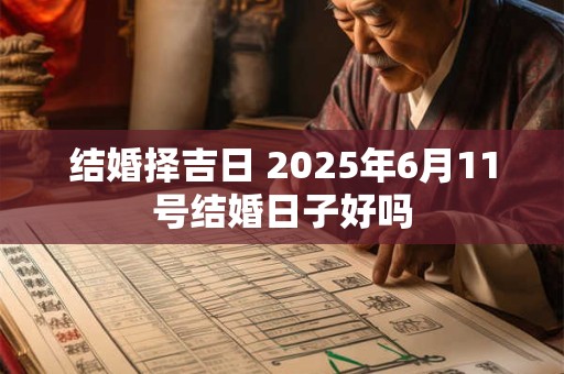 结婚择吉日 2025年6月11号结婚日子好吗