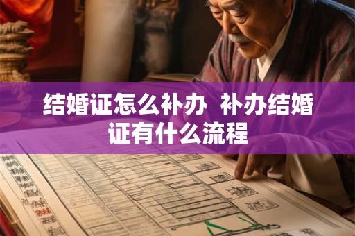 详细阅读:结婚证怎么补办 补办结婚证有什么流程 结婚证怎么补办 补办结婚证有什么流程